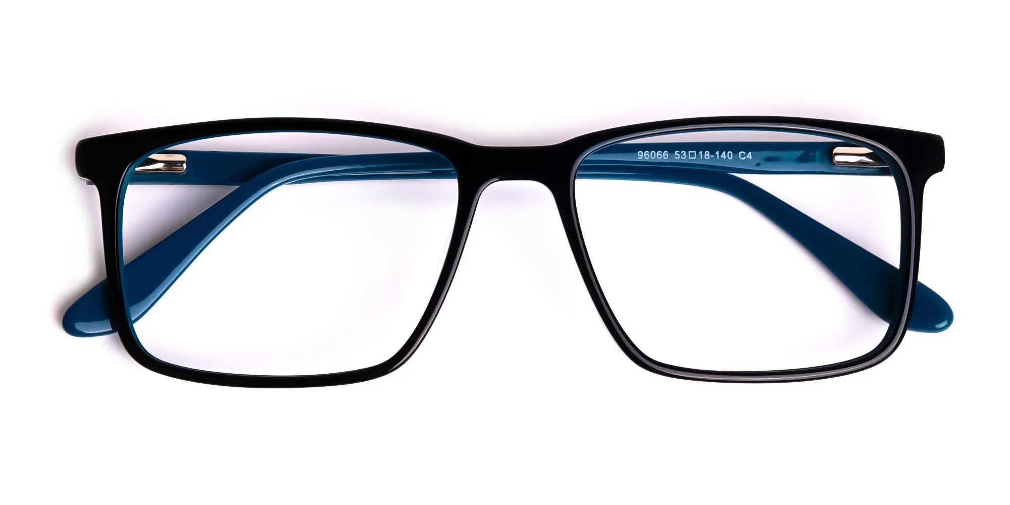 black teal full rim rectangular glasses frames-2