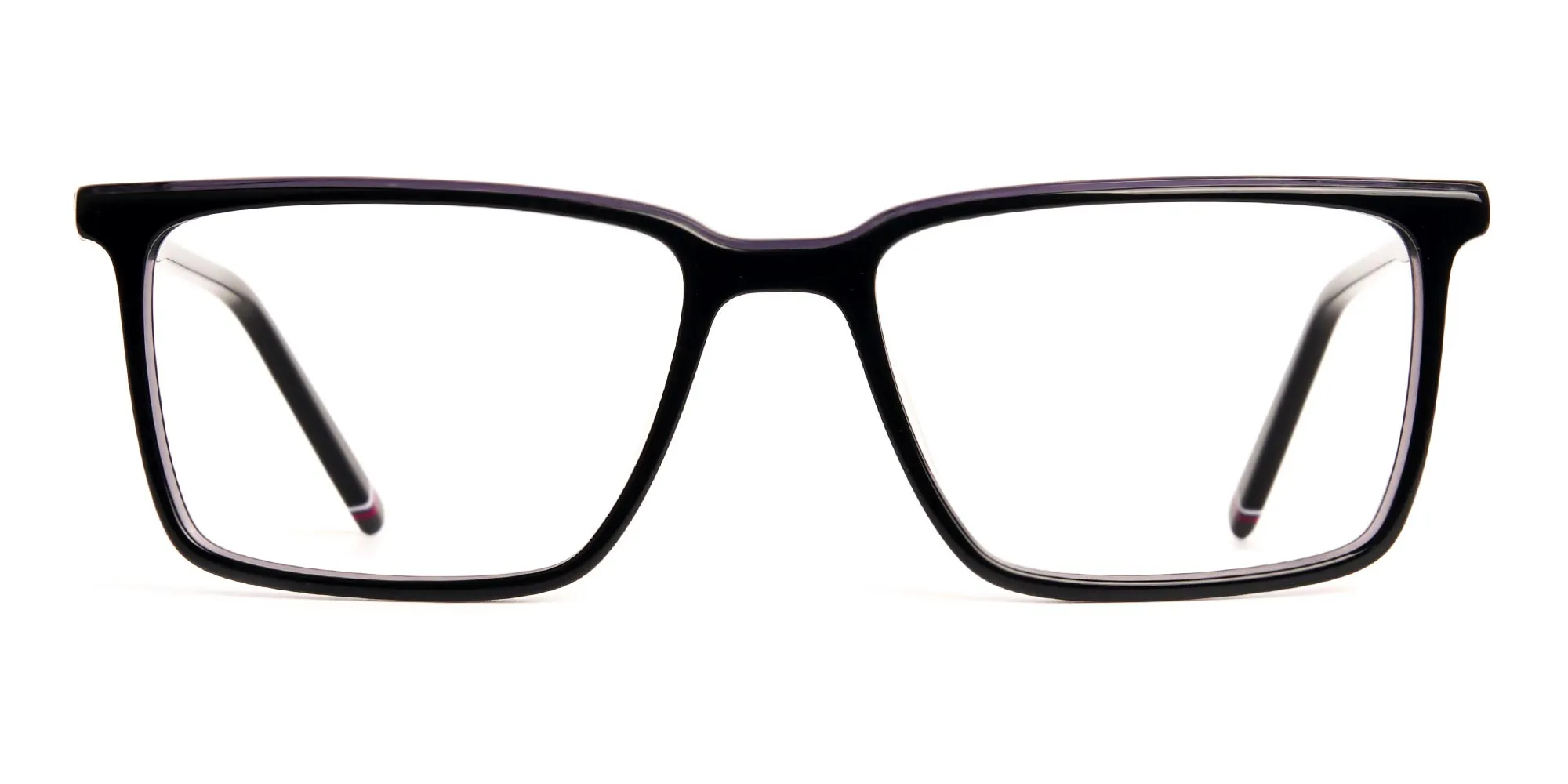 dark purple rectangular full rim glasses frames-2