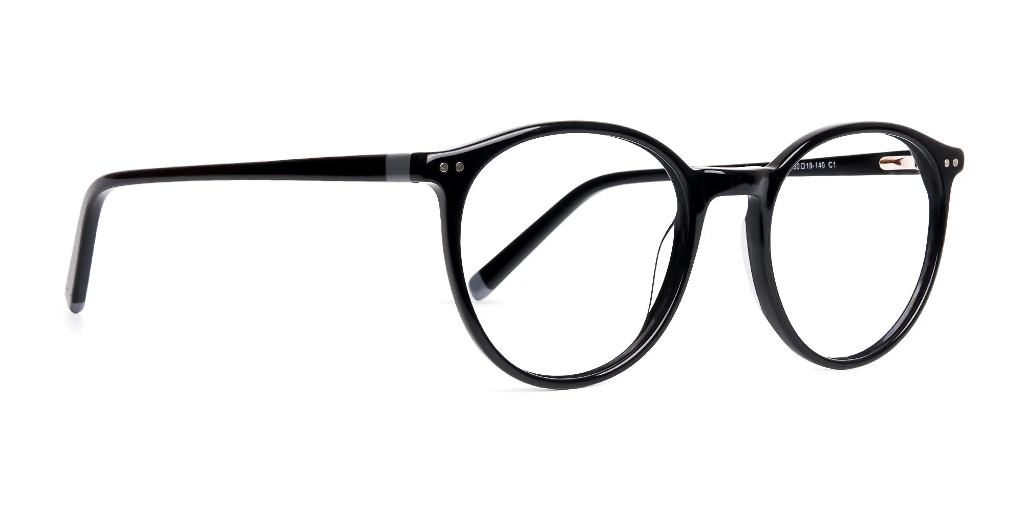 Black round best sale prescription glasses