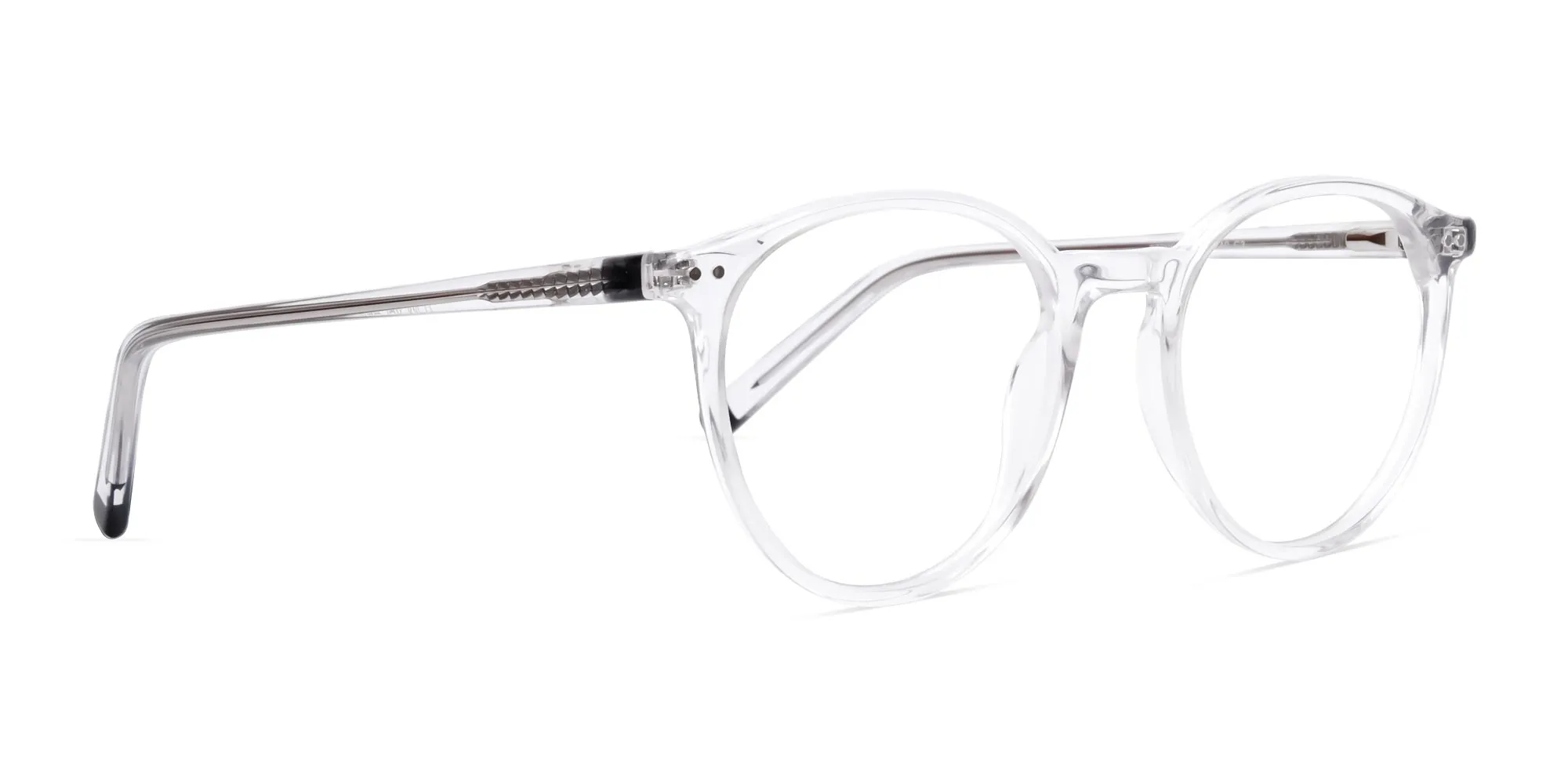 transparent and black round glasses frames-2