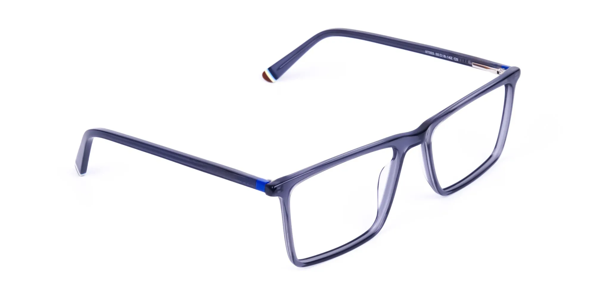 Rectangle Crystal Grey Eyeglass Frames-2
