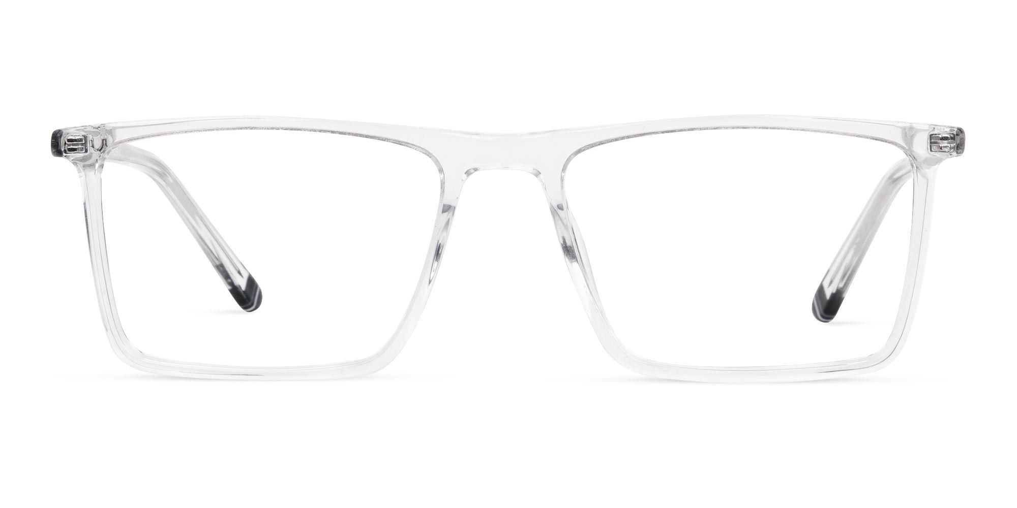 Crystal Clear Full Rim Rectangular Glasses-1