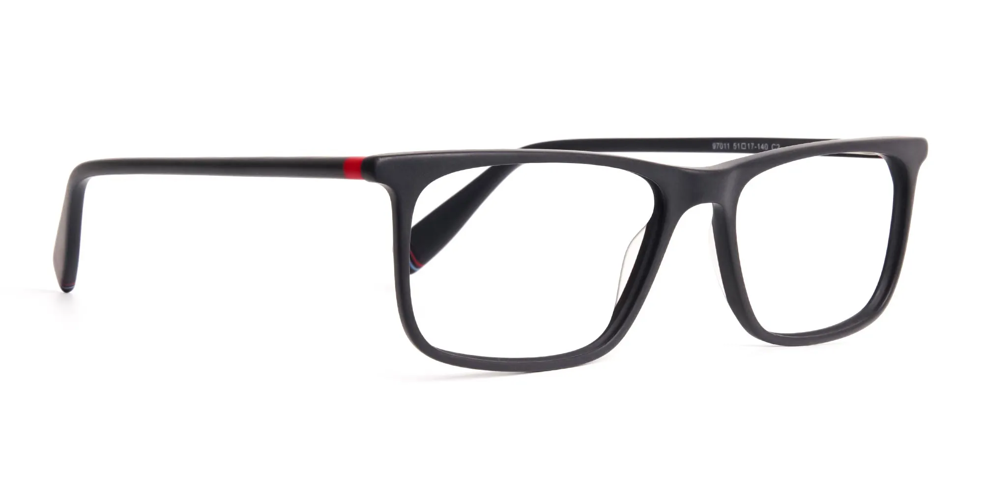 Lune 2 Matte Black Glasses In Rectangular Shape Specscart® 0571