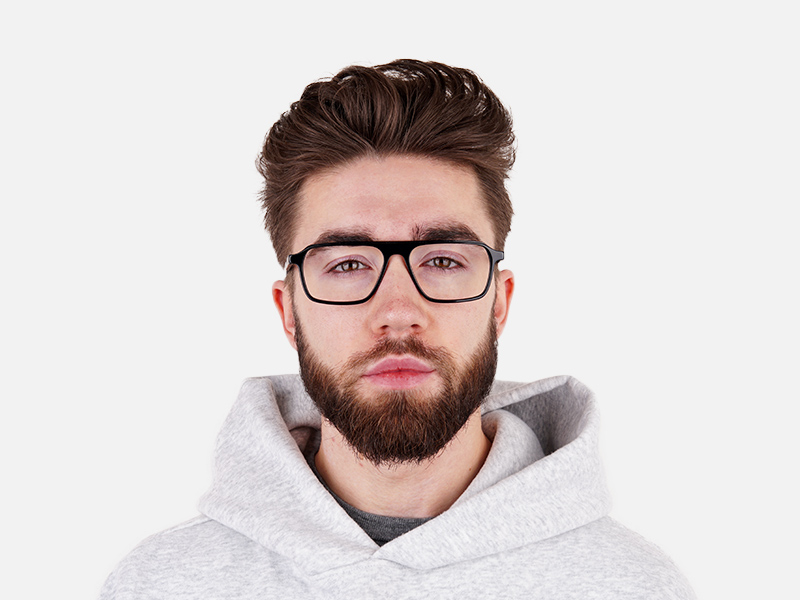 Dark Black Rectangular Full Rim Glasses frames-1