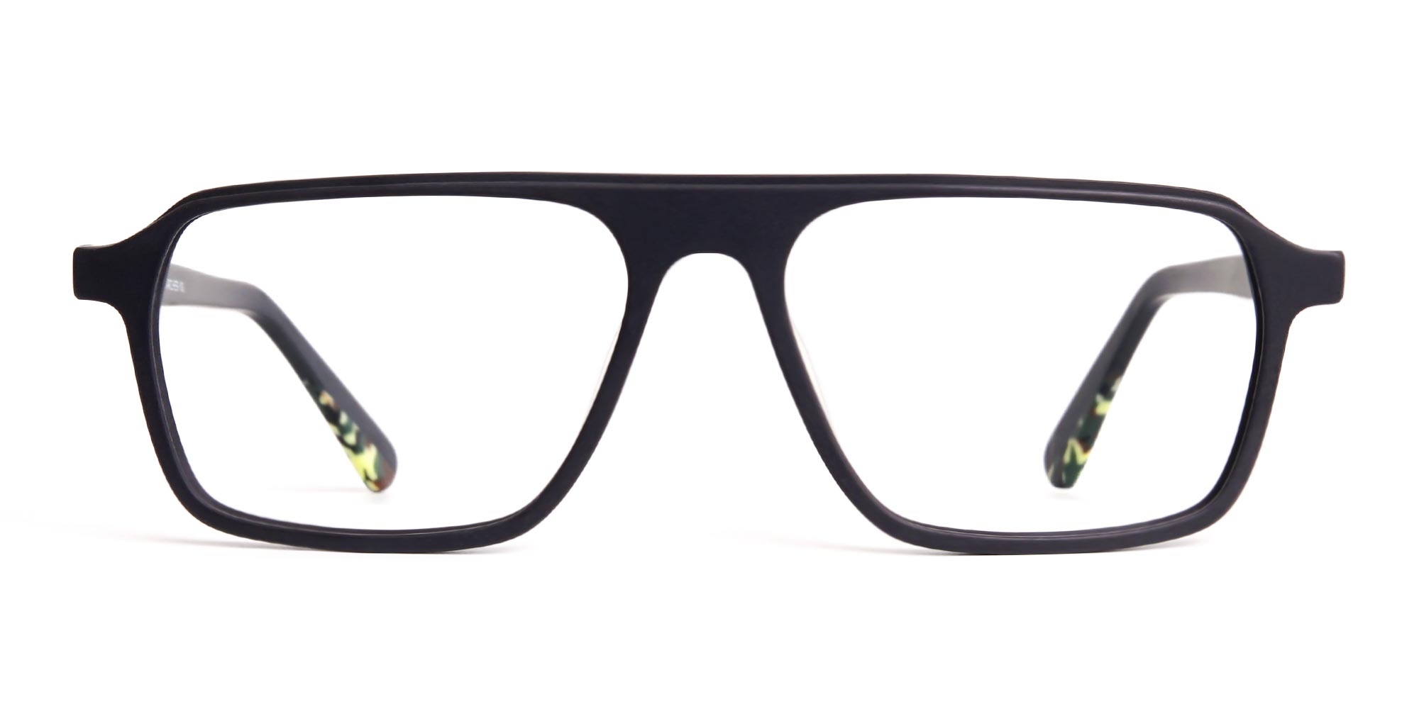 Matte Grey Rectangular Full Rim Glasses frames-1