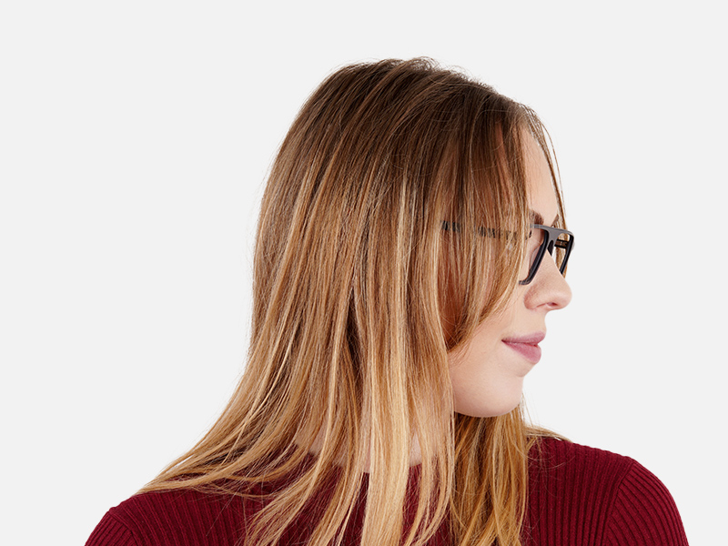 Matte Grey Rectangular Full Rim Glasses frames-1
