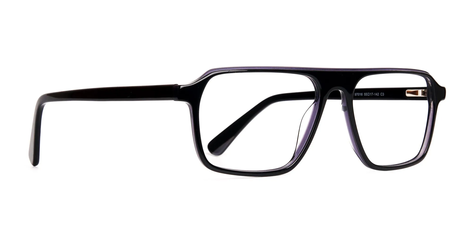 Black and Grey Rectangular Full Rim Glasses frames-2