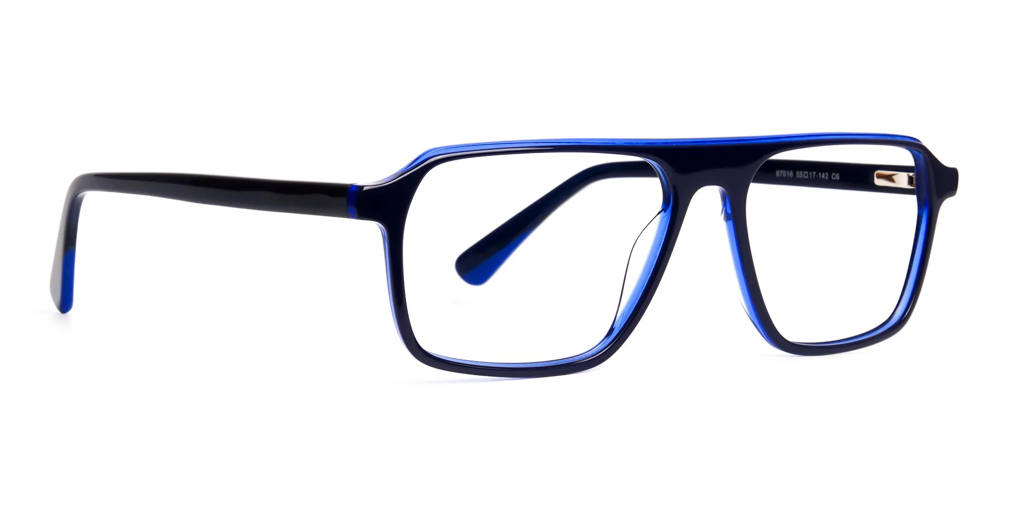 Indigo Blue Rectangular Full Rim Glasses frames-2