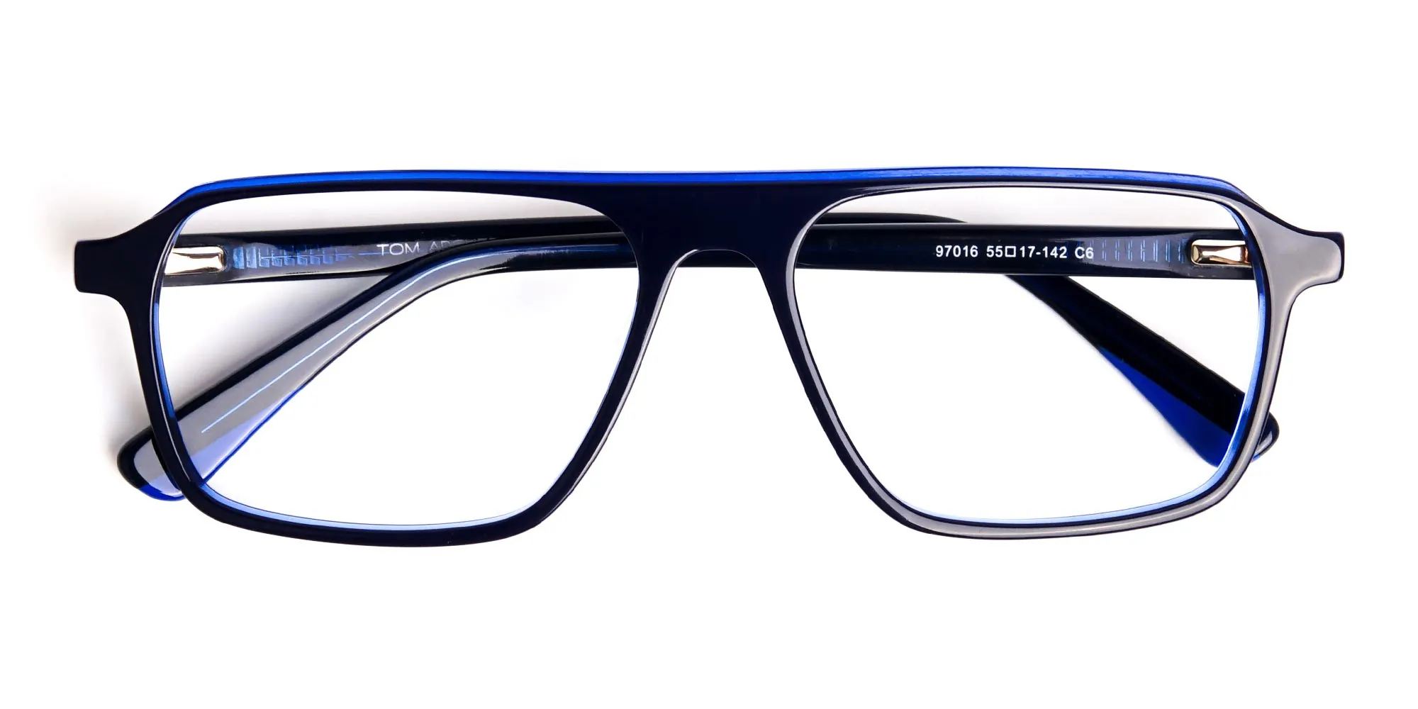 Indigo Blue Rectangular Full Rim Glasses frames-2