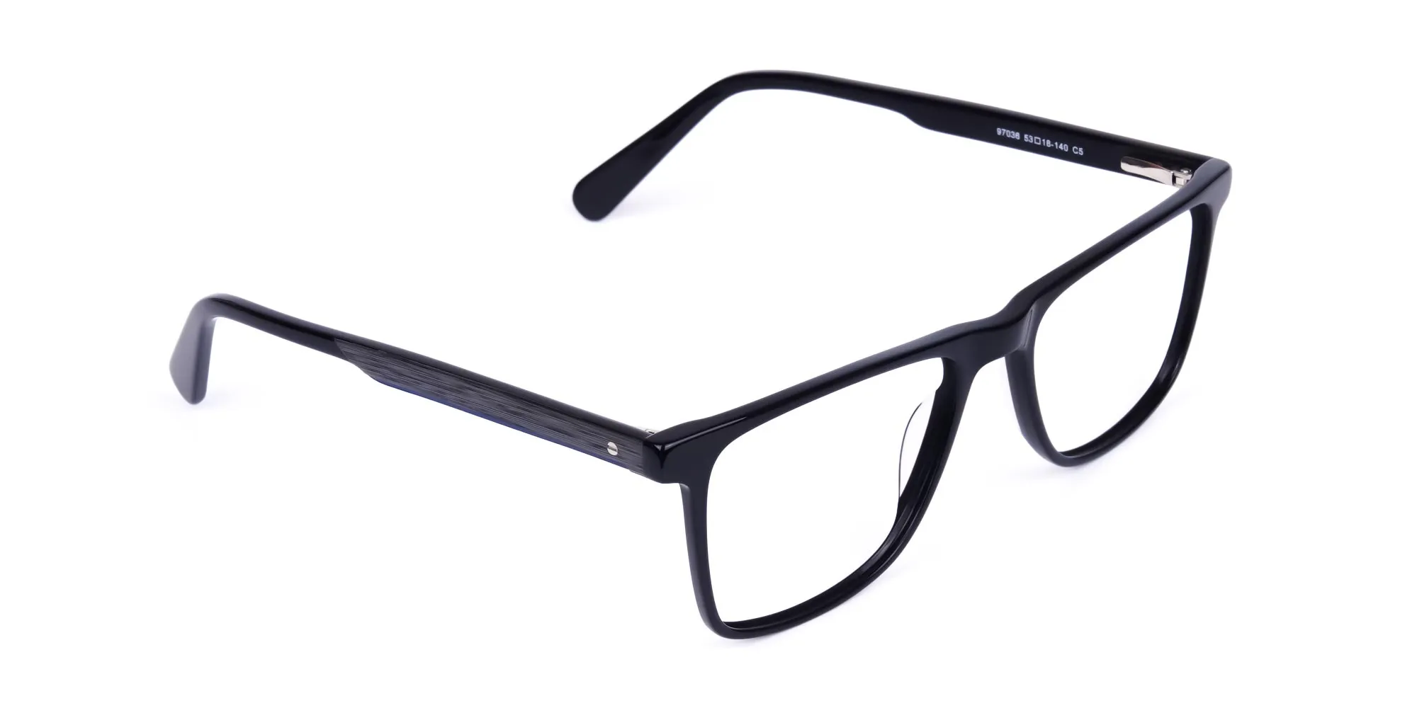 Classic Black Rimmed Rectangular Glasses-2