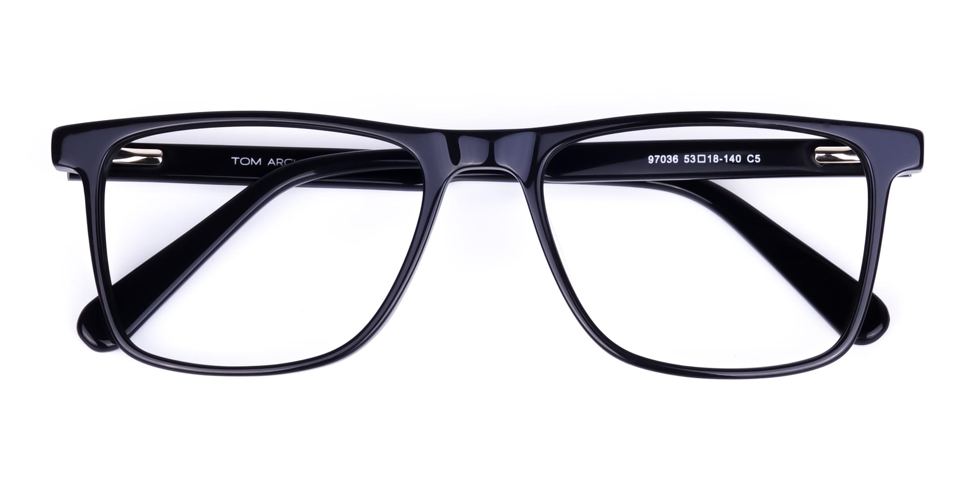 Classic Black Rimmed Rectangular Glasses-1