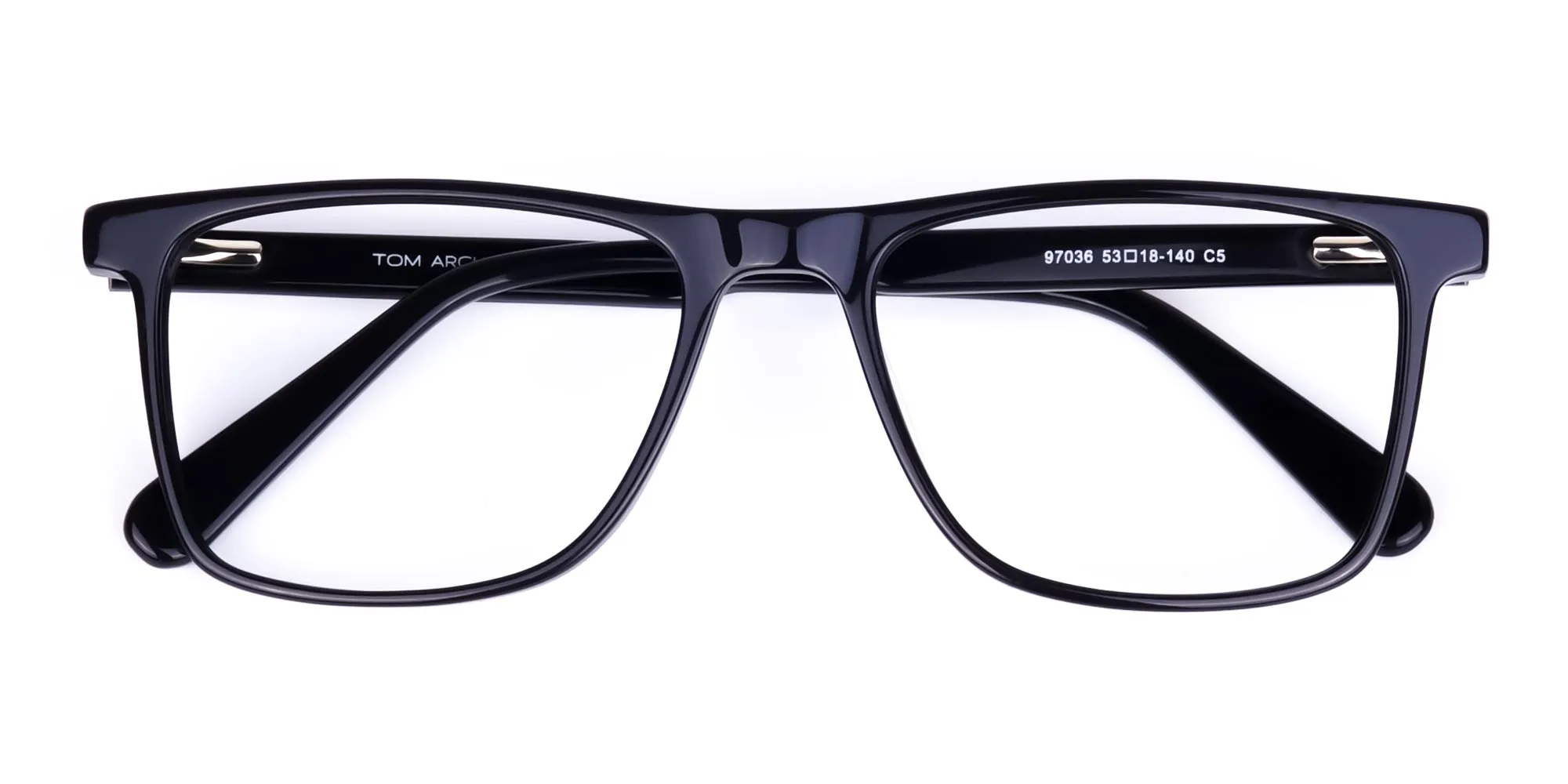 Classic Black Rimmed Rectangular Glasses-2