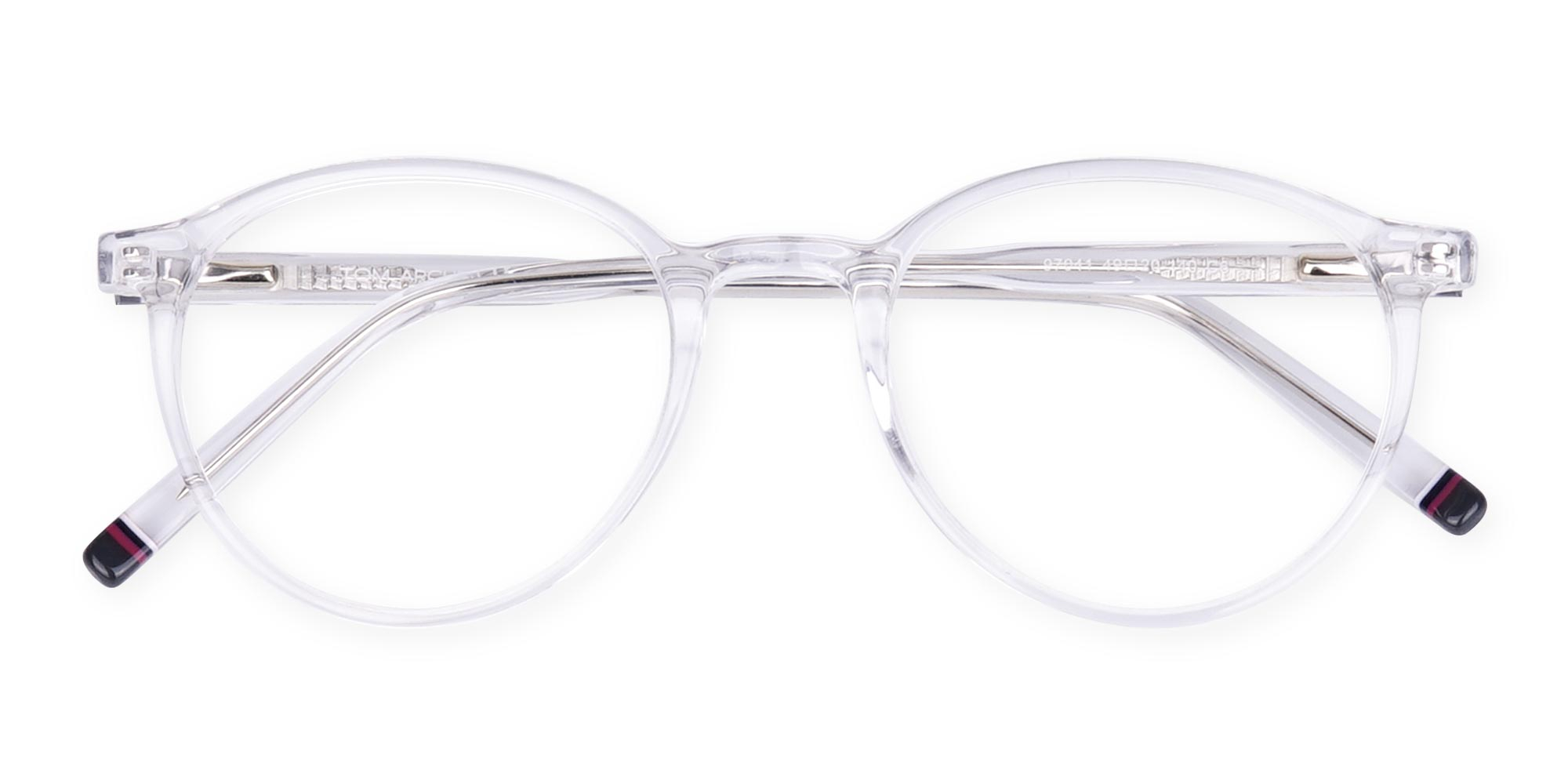 Crystal Clear Rimmed Round Glasses-1