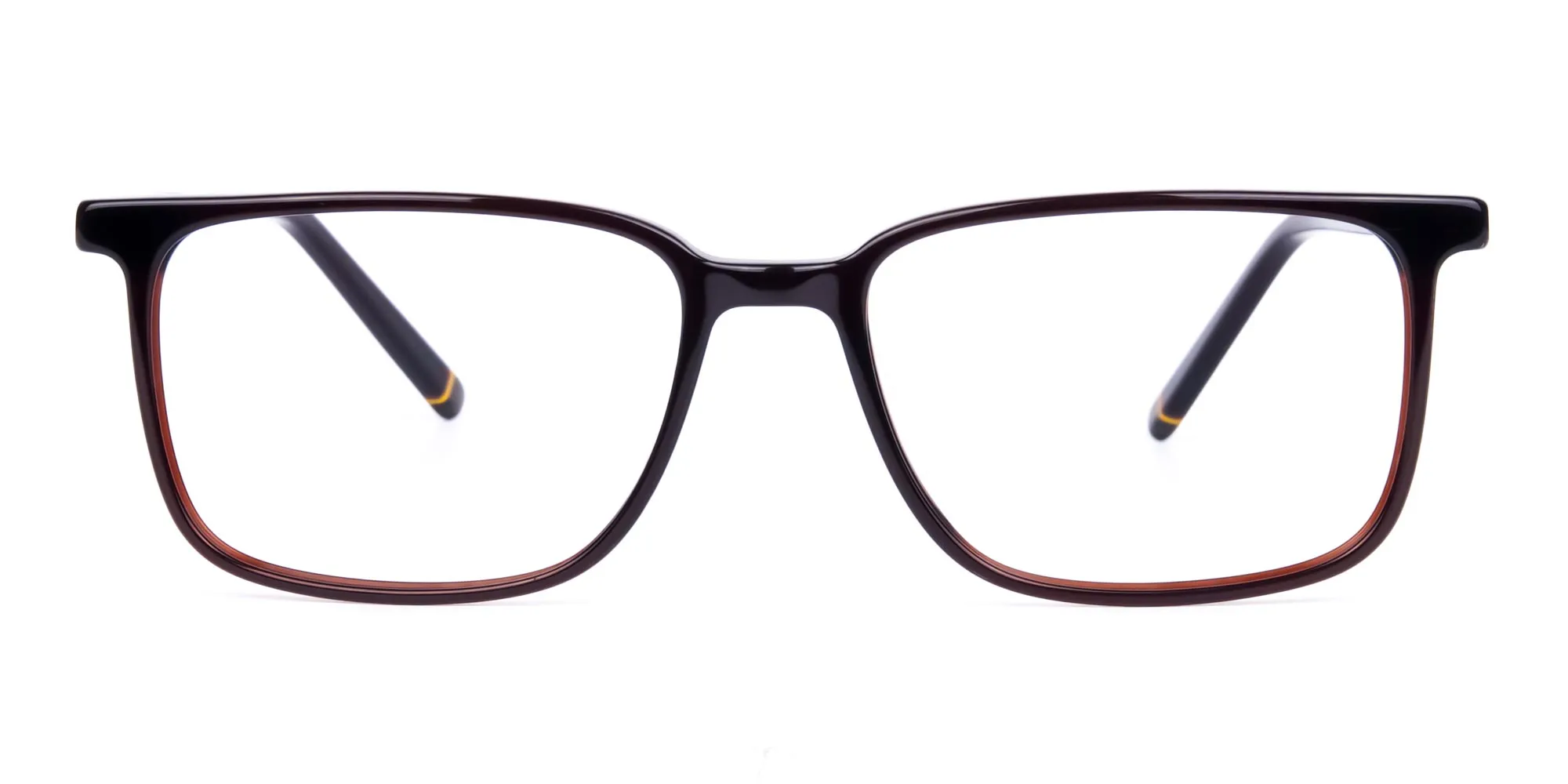 Dark Brown Rim Rectangular Glasses-2