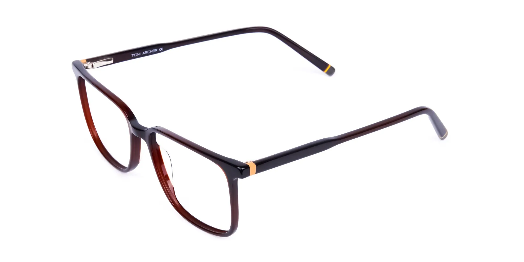 Dark Brown Rim Rectangular Glasses-2