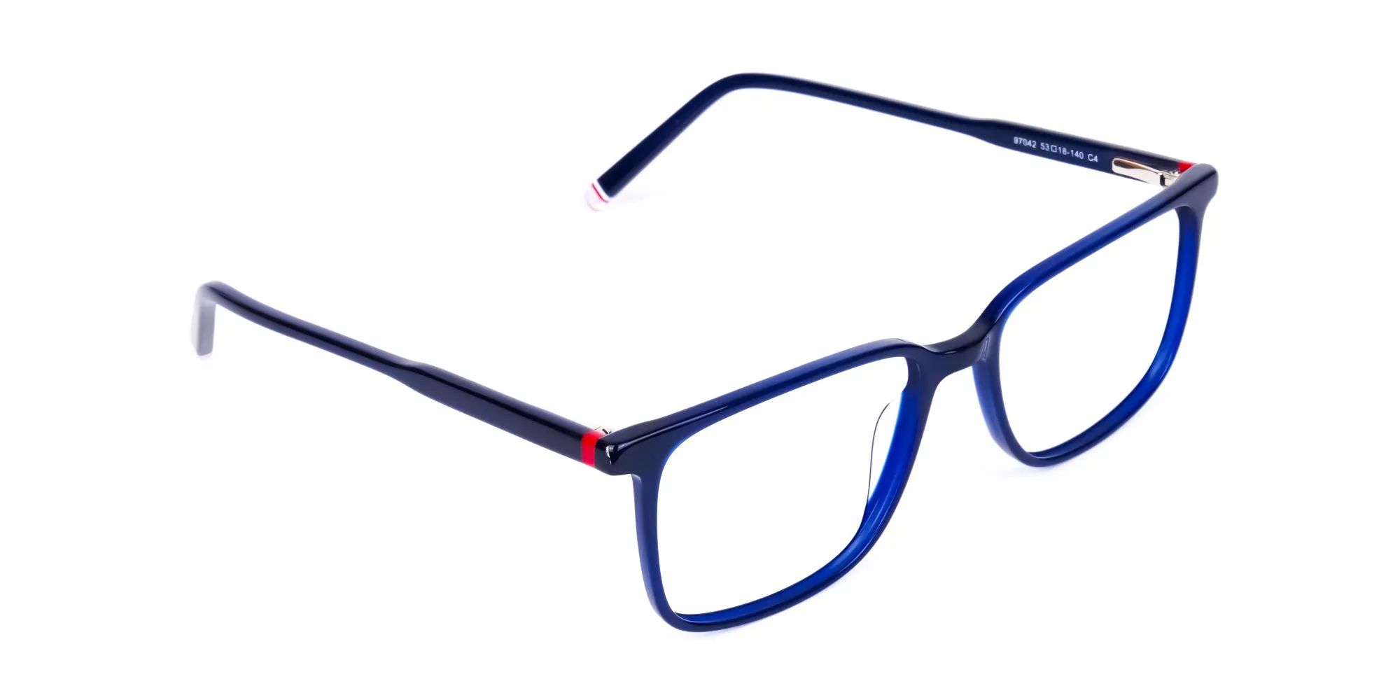 Blue Rimmed Rectangular Glasses-2