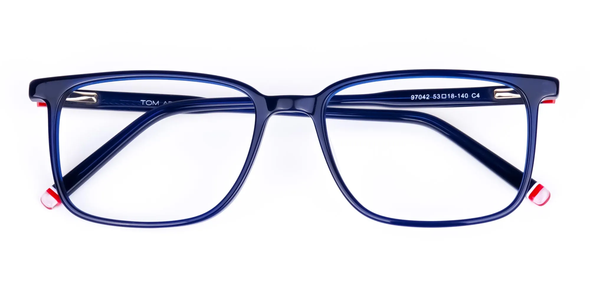 Blue Rimmed Rectangular Glasses-2