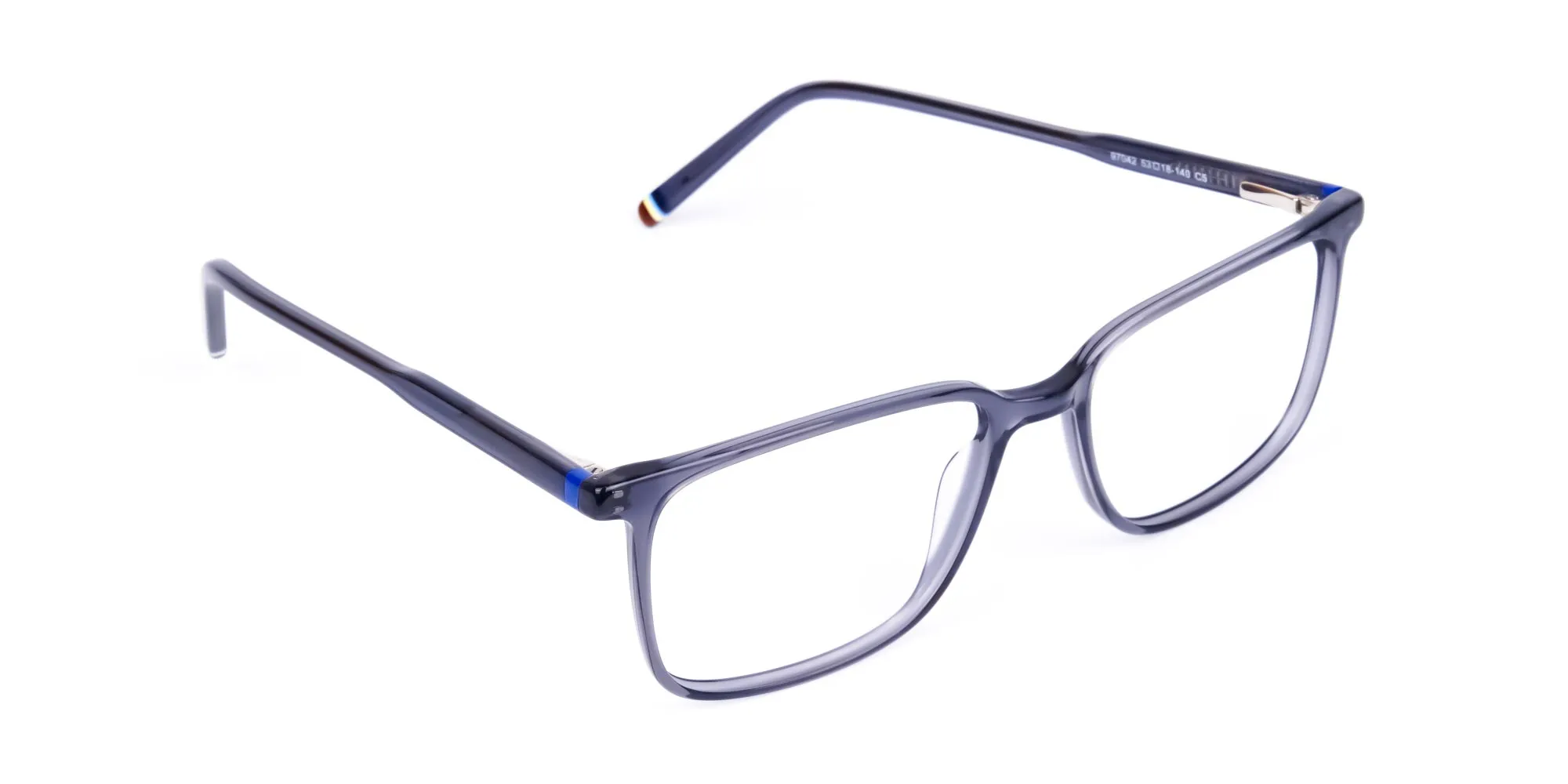 Blue Rimmed Rectangular Glasses-2