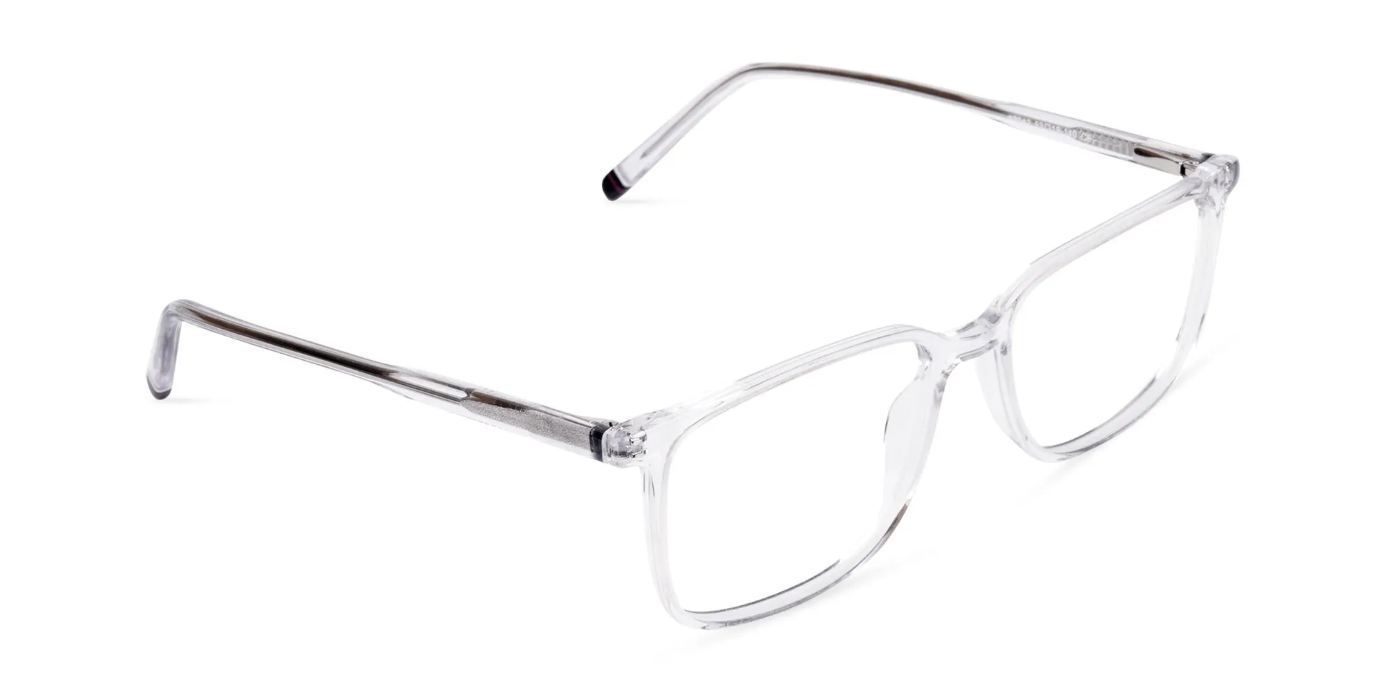 Crystal Clear Rim Rectangular Glasses-2