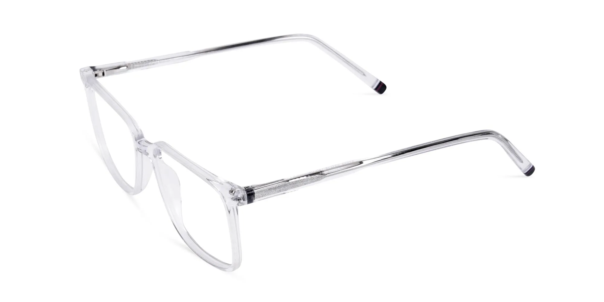 Crystal Clear Rim Rectangular Glasses-2