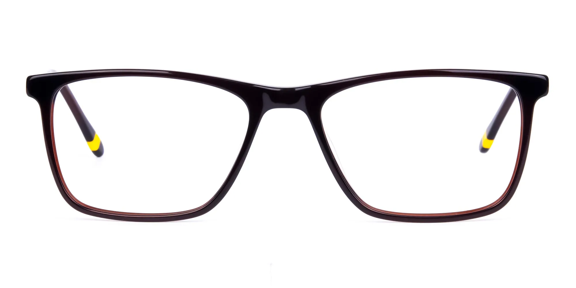 Dark Brown Full Rimmed Rectangular Glasses-2