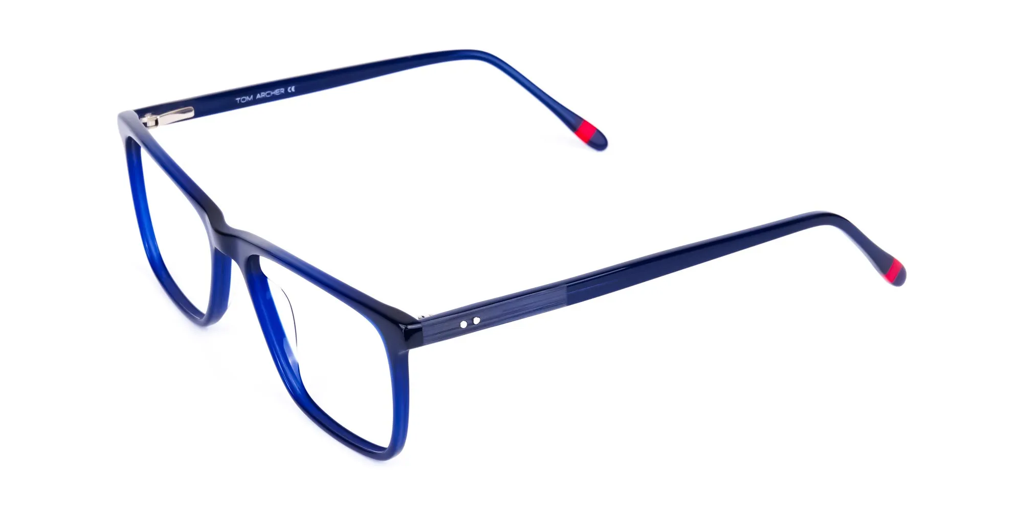 Navy Blue Rectangular Full Rim Glasses-2