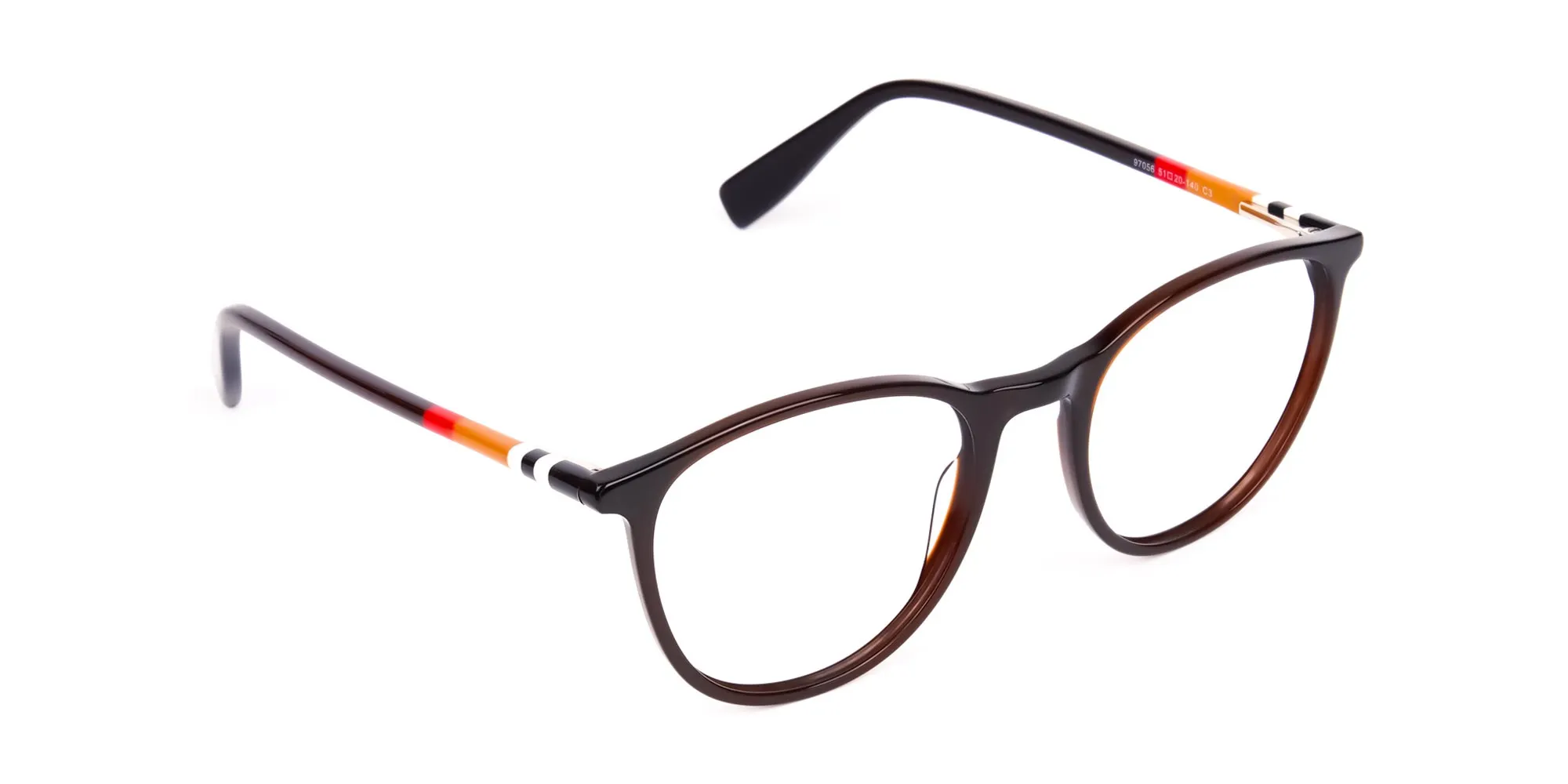 Dark Brown Round Full Rimmed Glasses-2