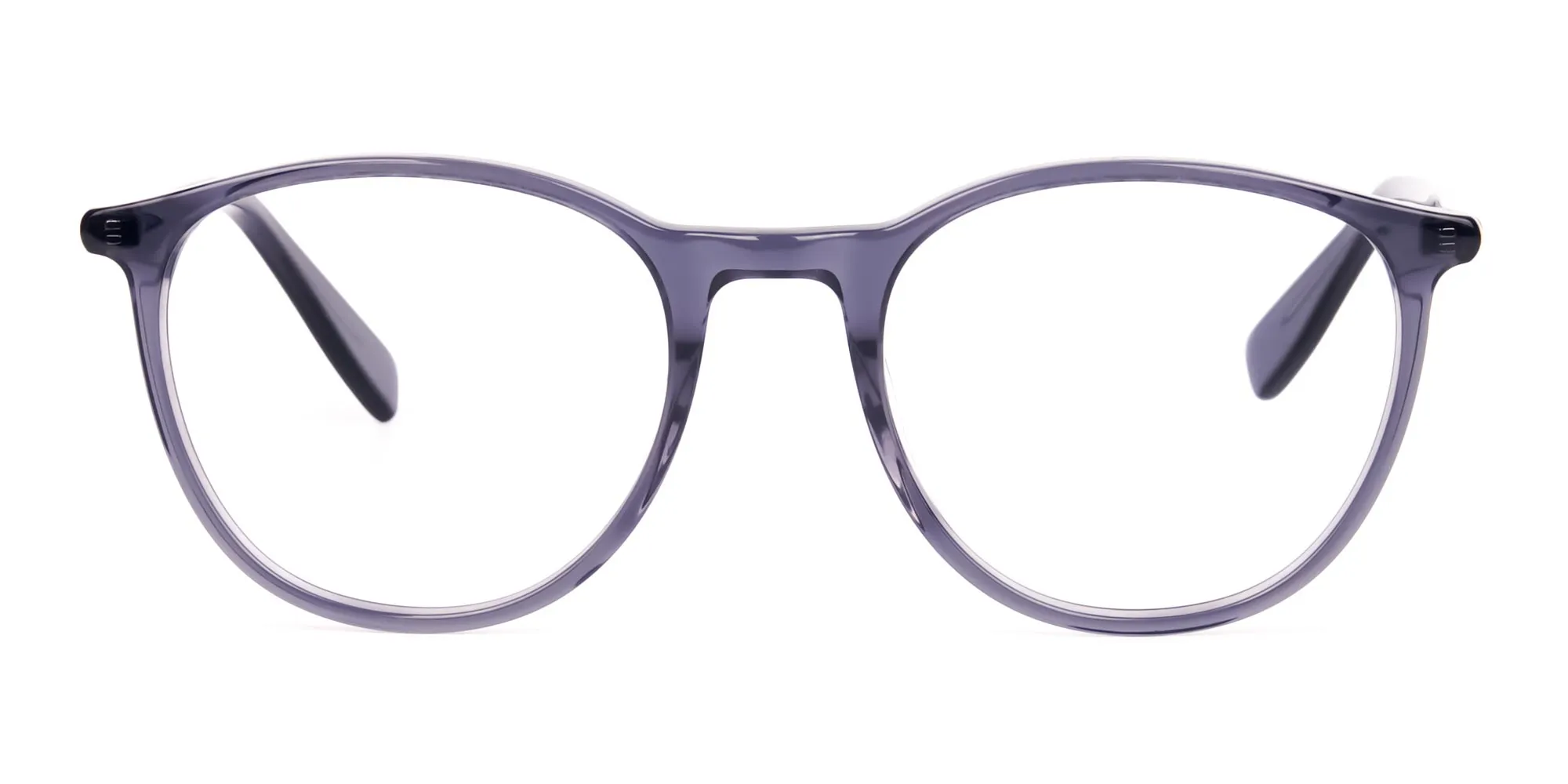 Dusty Grey Round Full Rim Glasses-2