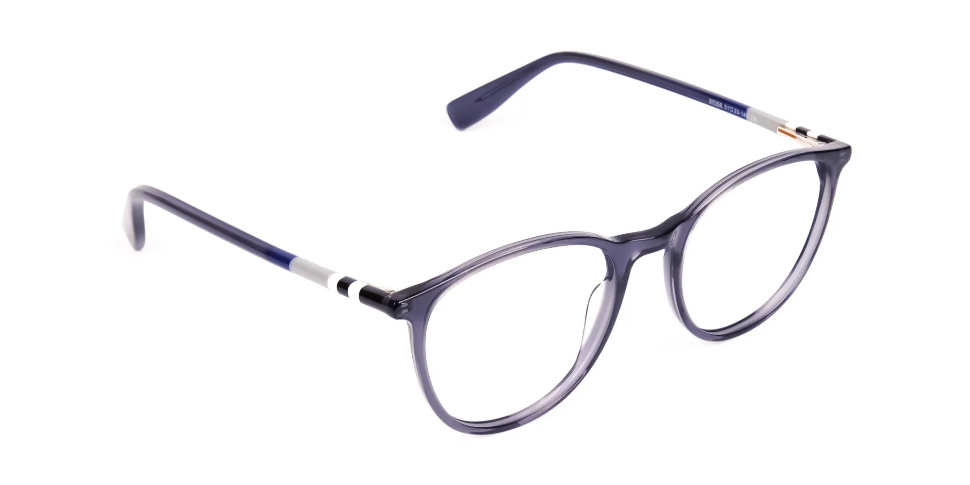 Dusty Grey Round Full Rim Glasses-2