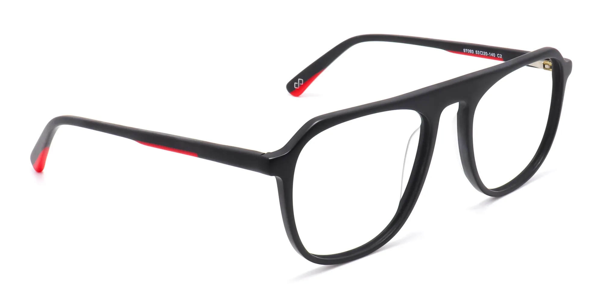 matte black pilot eyeglasses-2