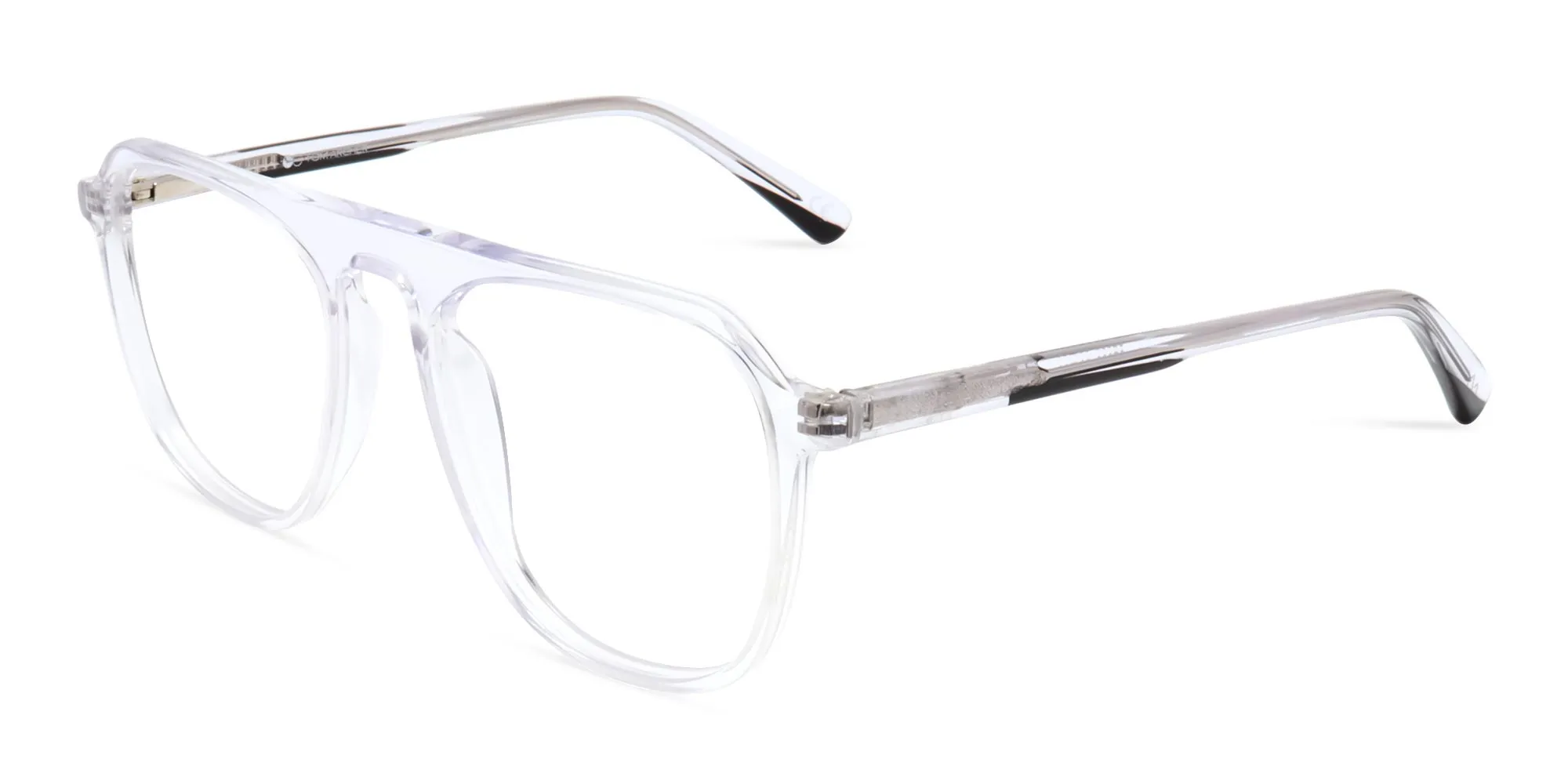 clear frame pilot glasses