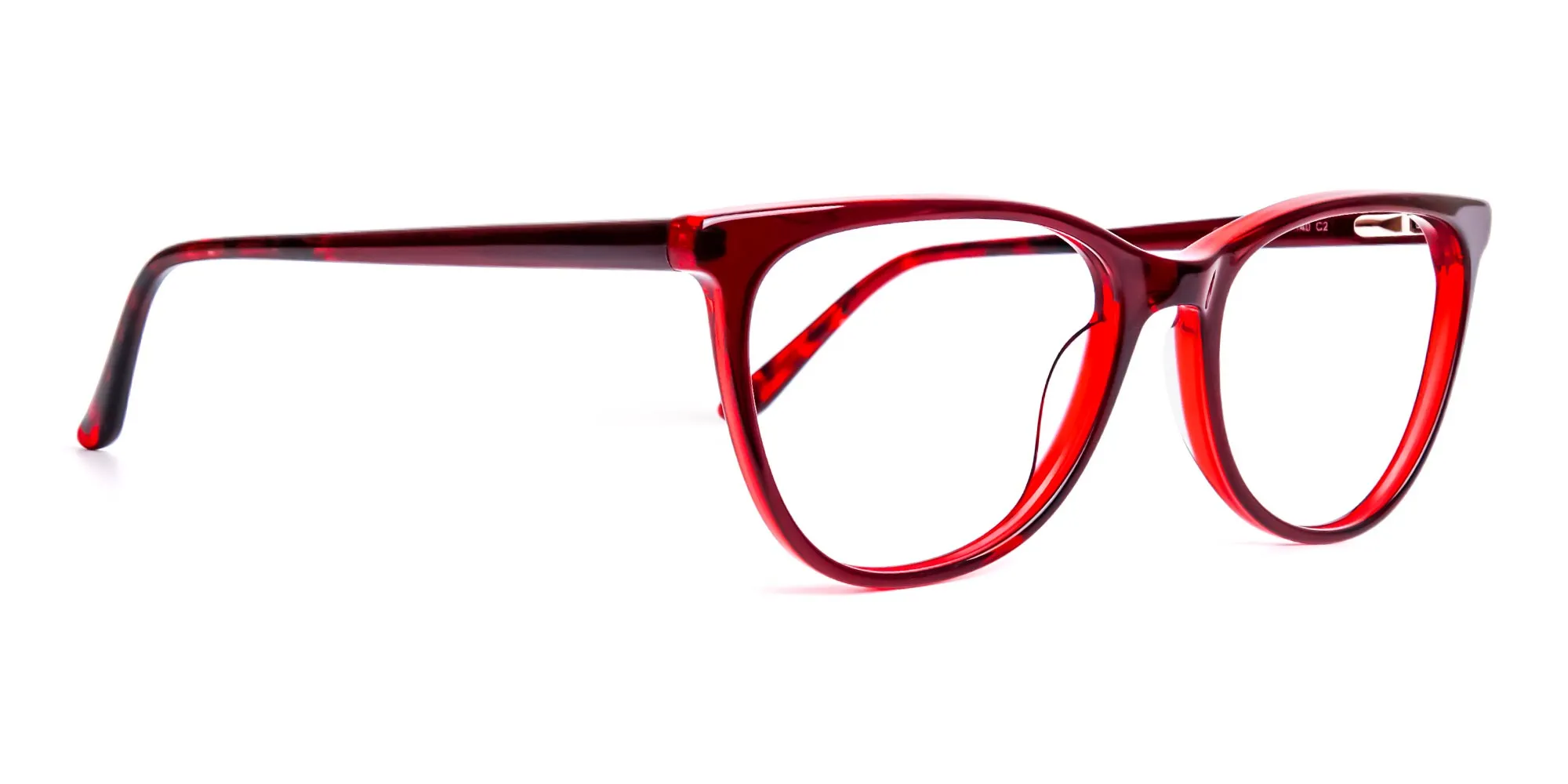 wine red cat eye glasses frames-1