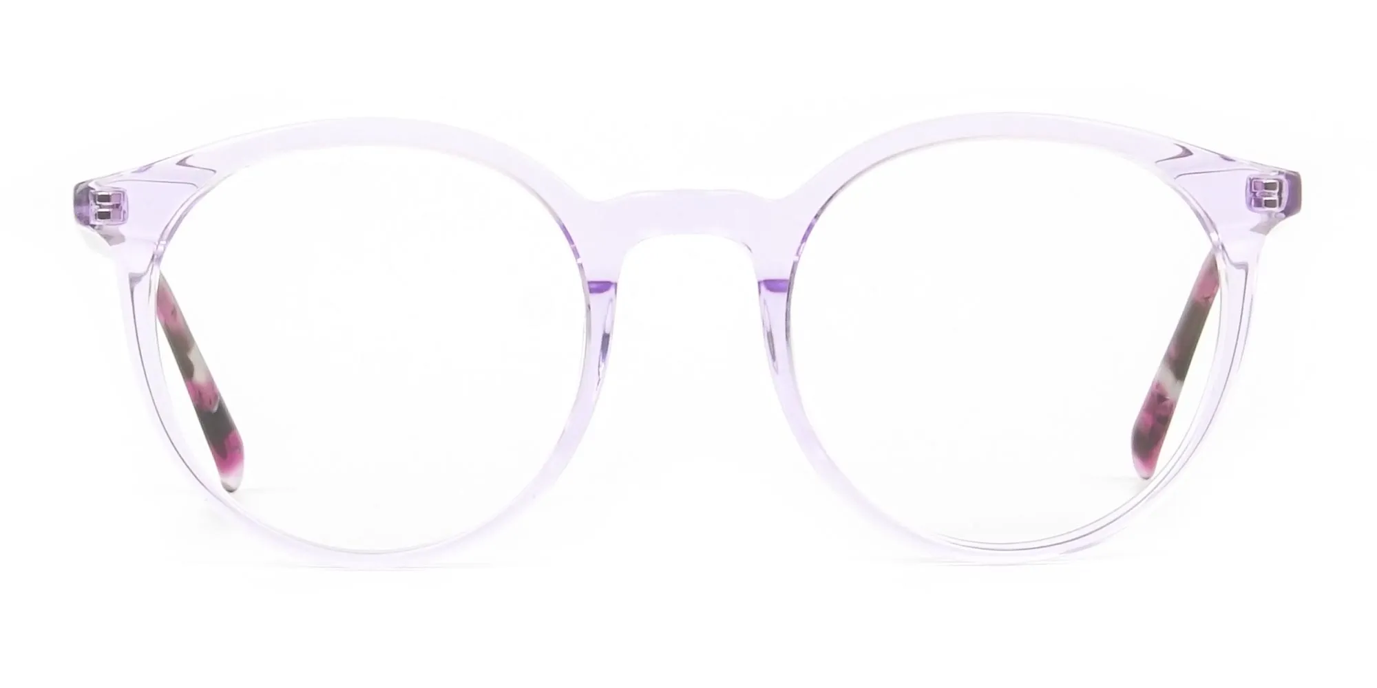 Crystal Pastel Purple & Rose Red Tortoise Glasses - 2