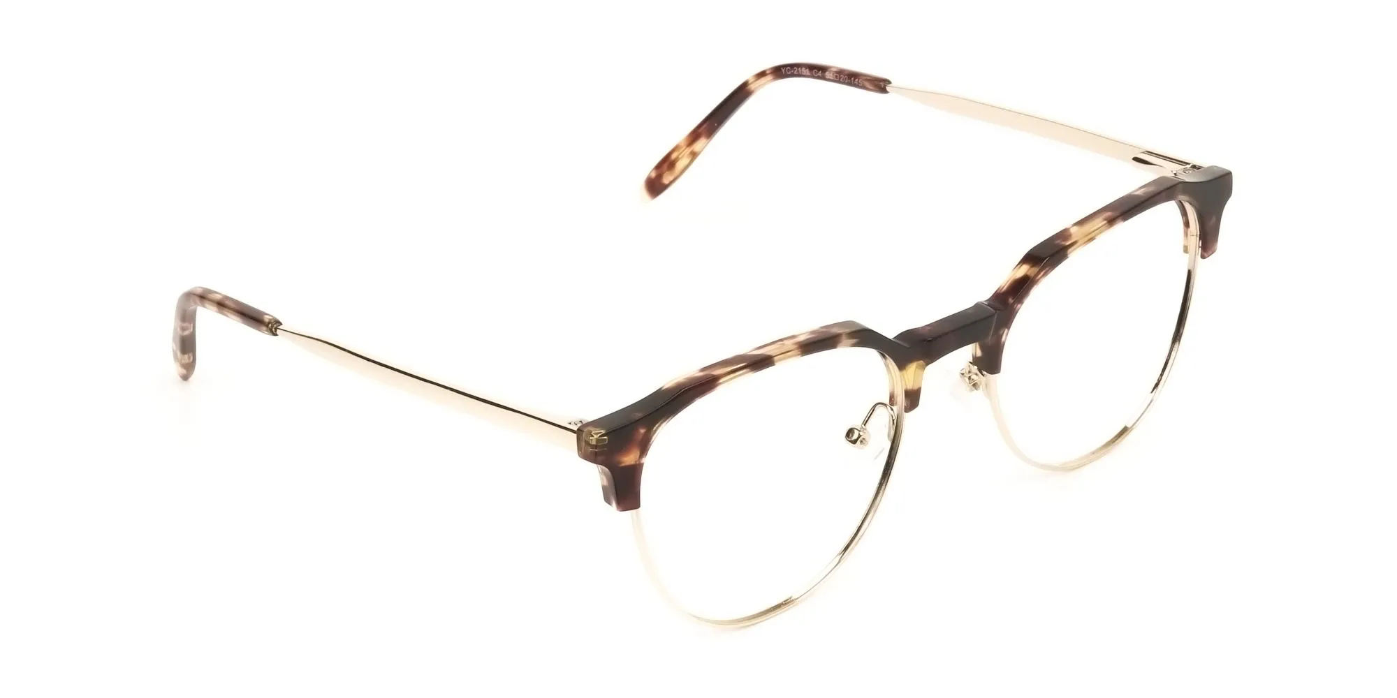 Clubmaster Glasses Tortoise & Gold  - 2