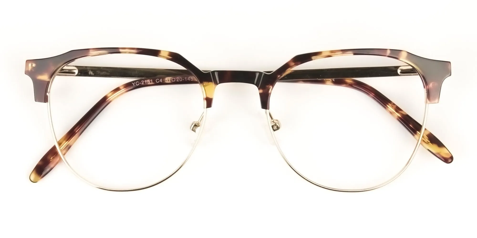 Clubmaster Glasses Tortoise & Gold  - 2