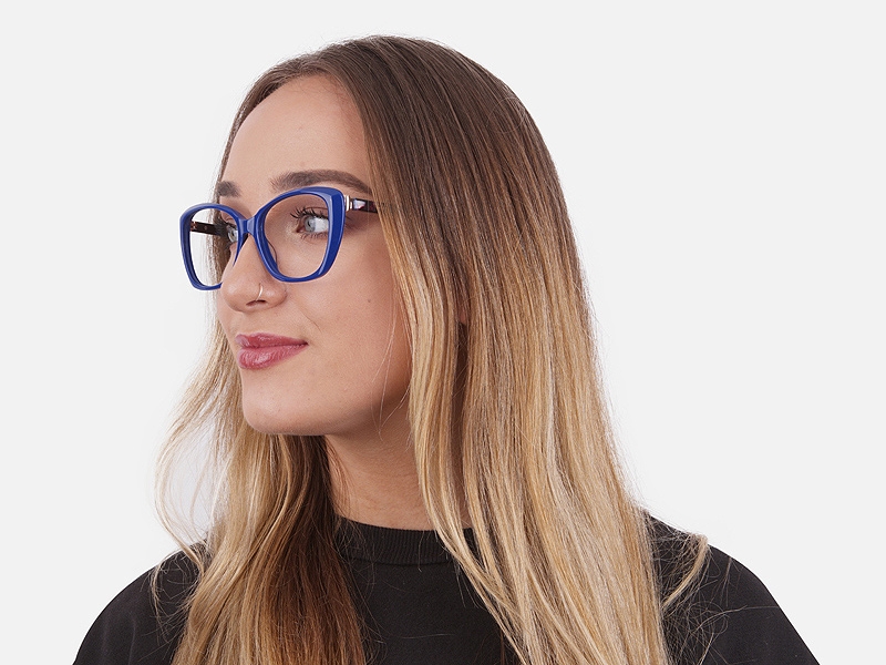 Royal Blue Cat Eye Glasses for Women