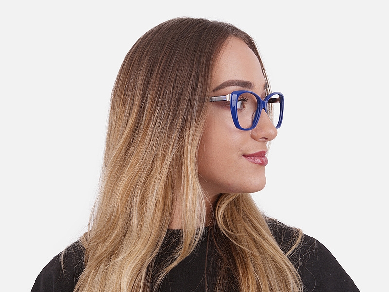 Royal Blue Cat Eye Glasses for Women