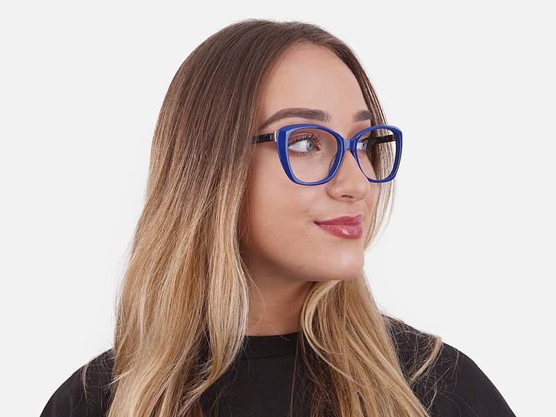 Royal Blue Cat Eye Glasses for Women