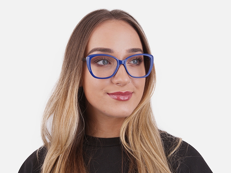 Royal Blue Cat Eye Glasses for Women