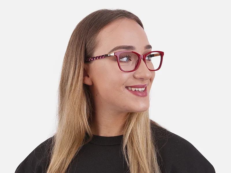 Retro Red Cat Eye Glasses for Women - 1
