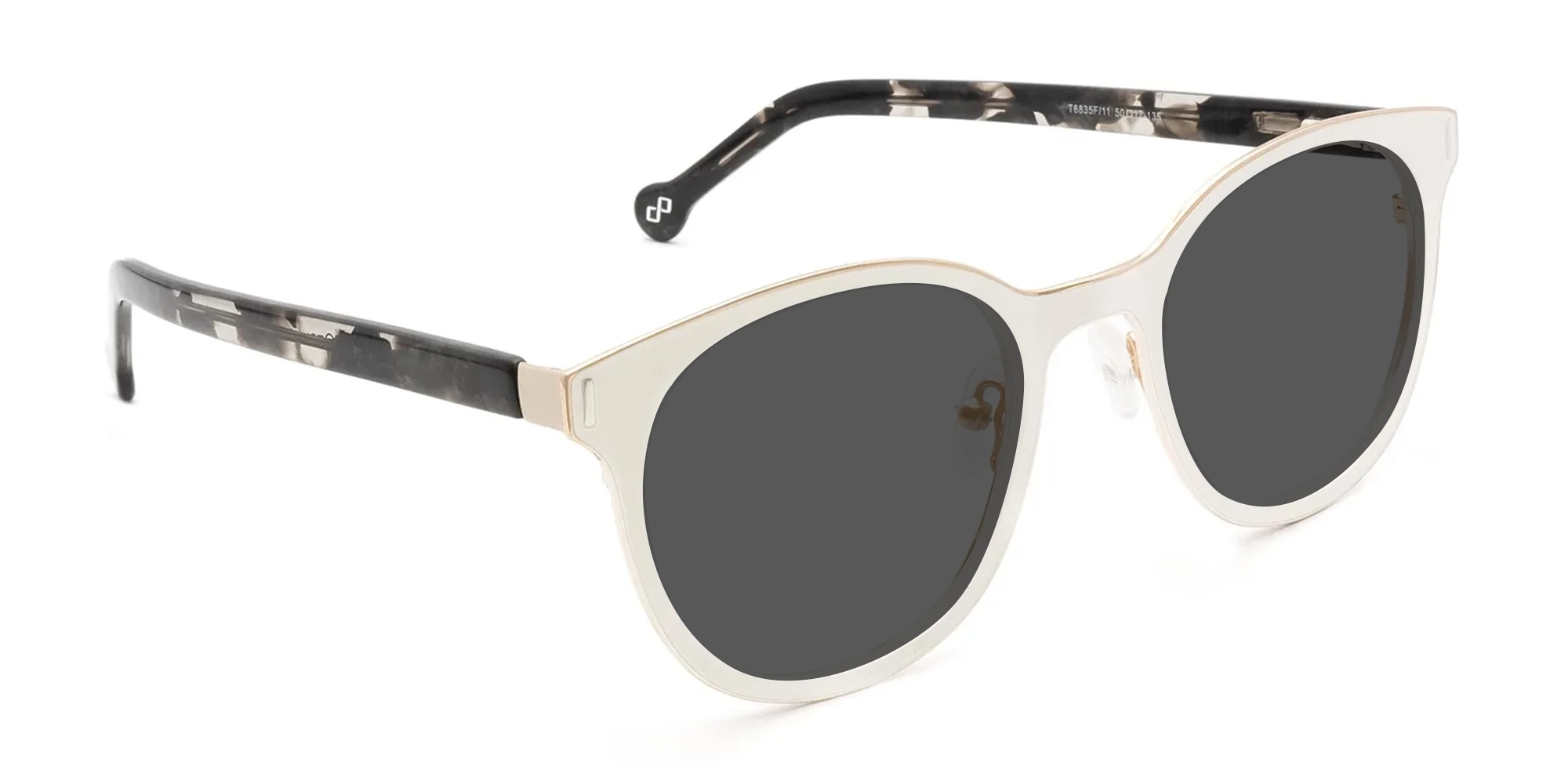 White Round Sunglasses-1