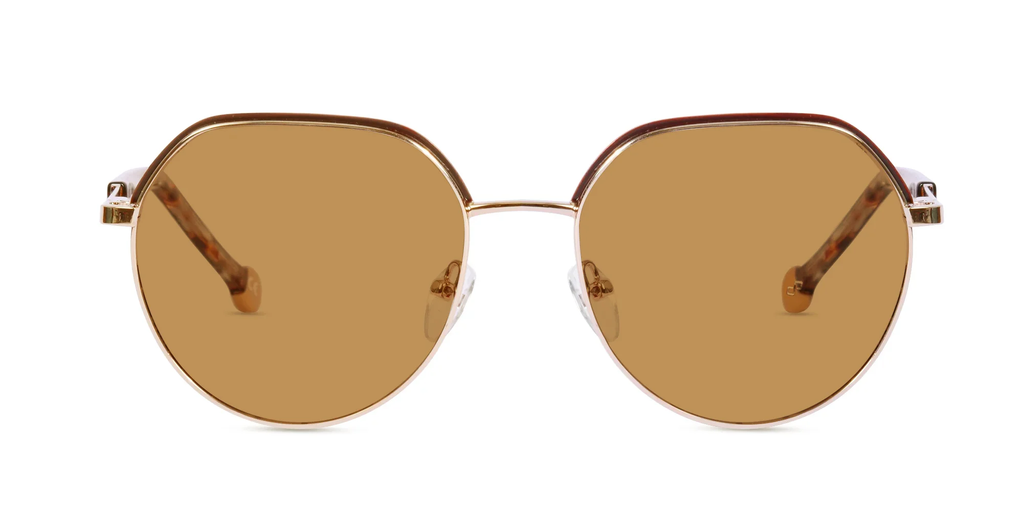 Geometric Brown Tint Sunglasses-1