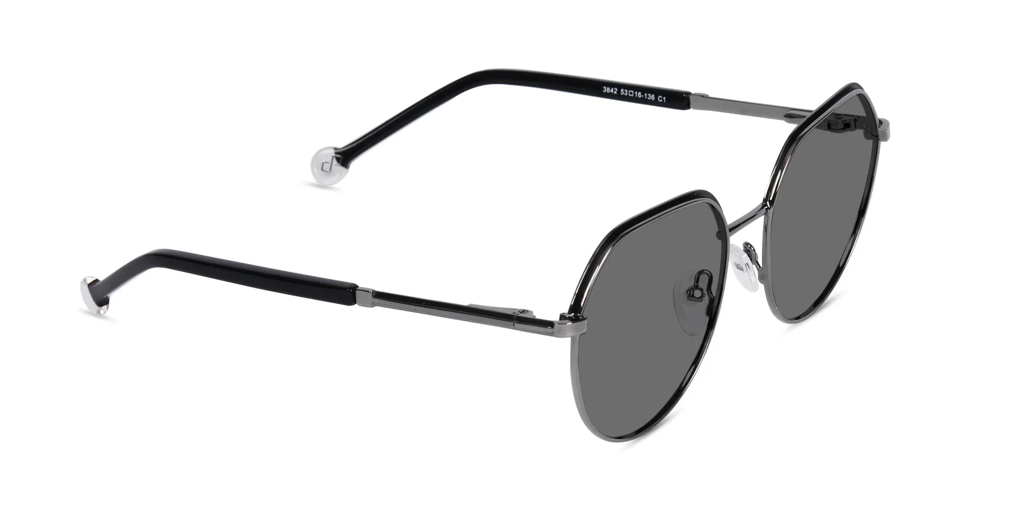 Geometric Grey Tint Sunglasses-1