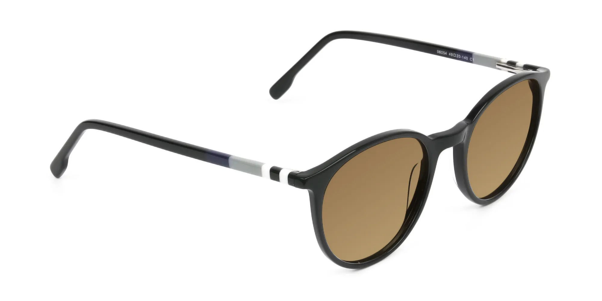 Dark-brown-black-round-sunglasses - 2