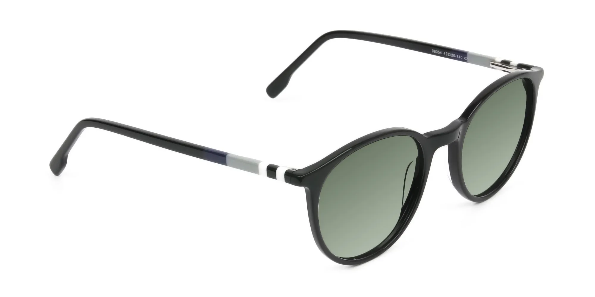 Dark-green-black-round-sunglasses - 2