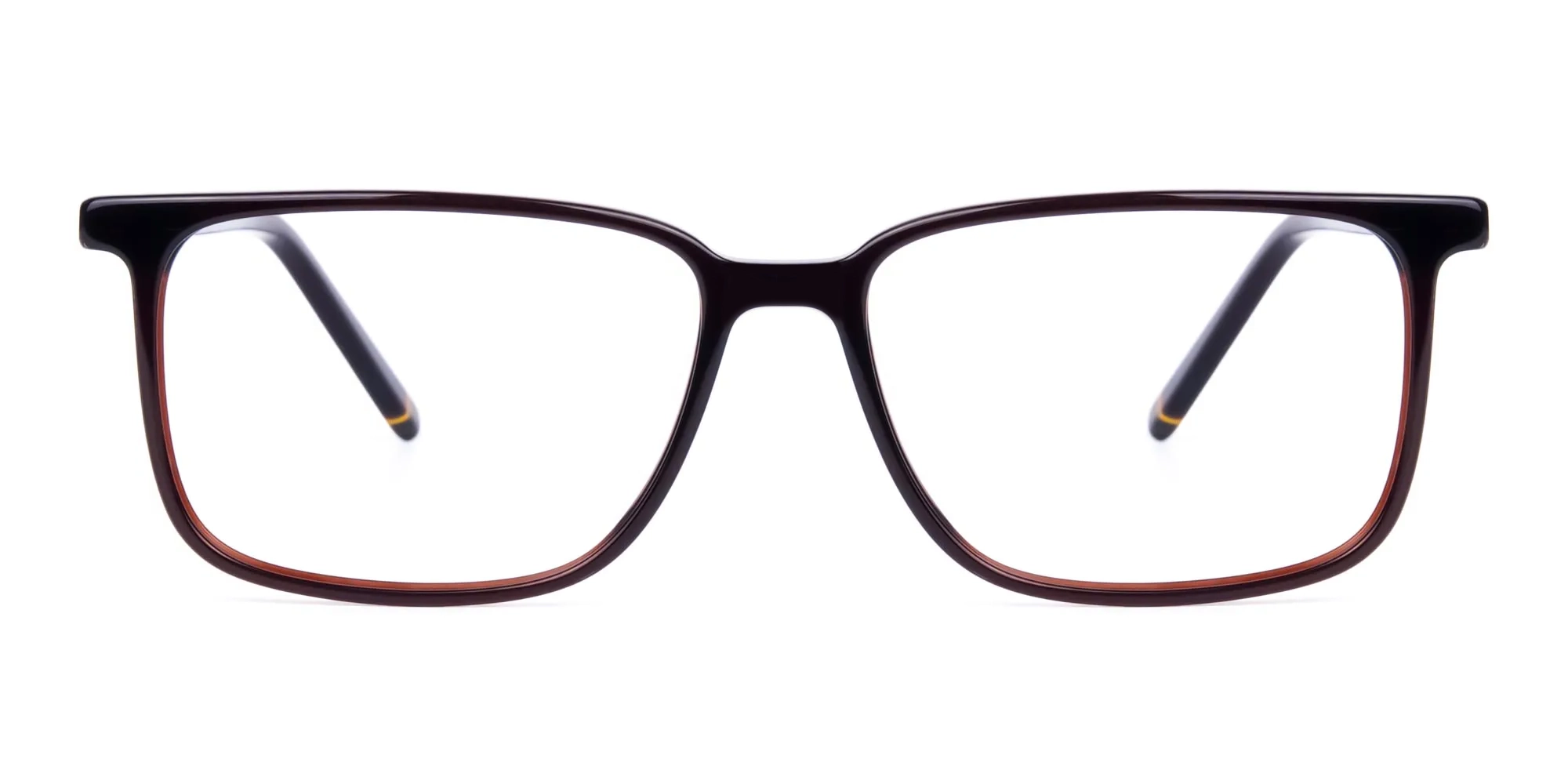 Dark Brown Rim Rectangular Glasses-2