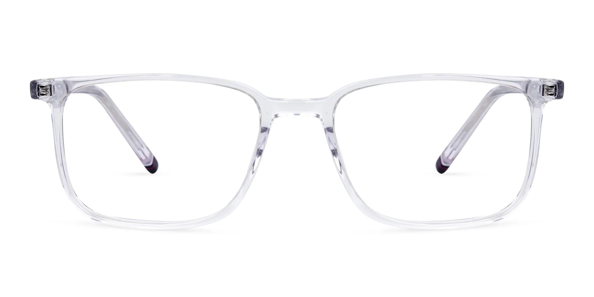 Crystal Clear Rim Rectangular Glasses-2