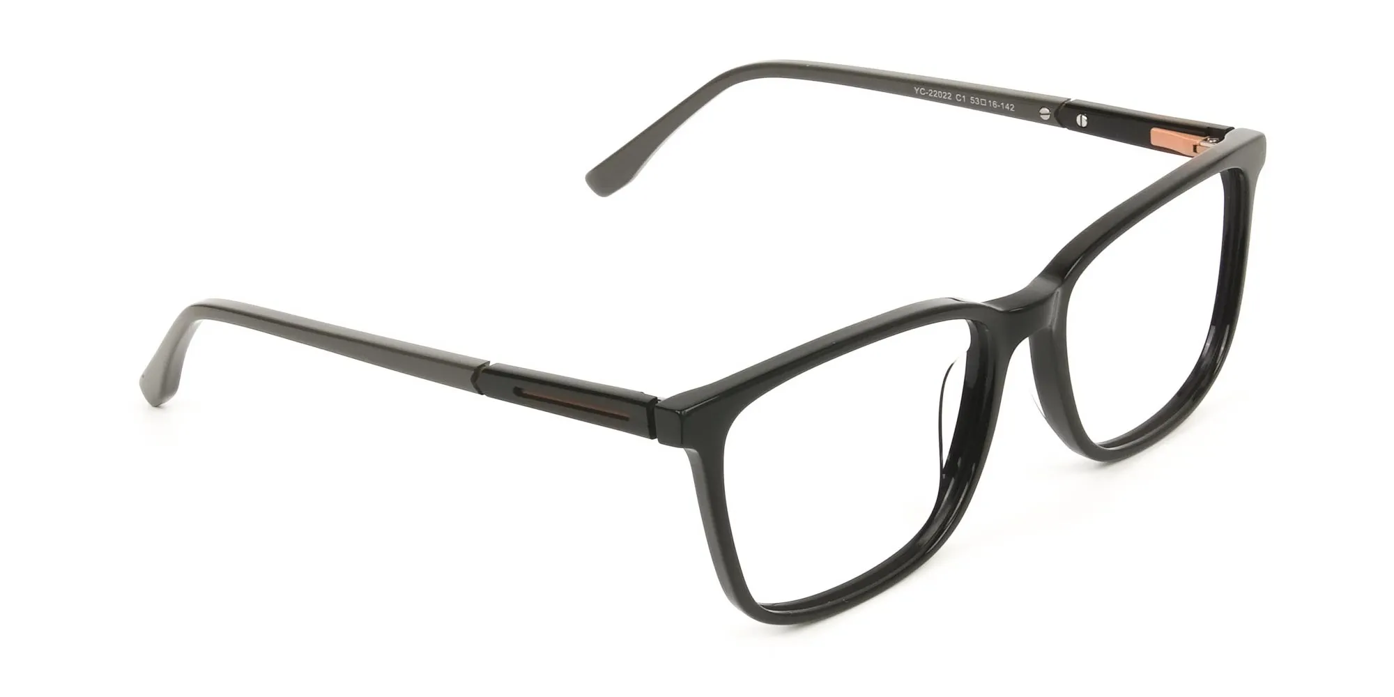 Rectangular Sporty Looks Black Casual Glasses - 2