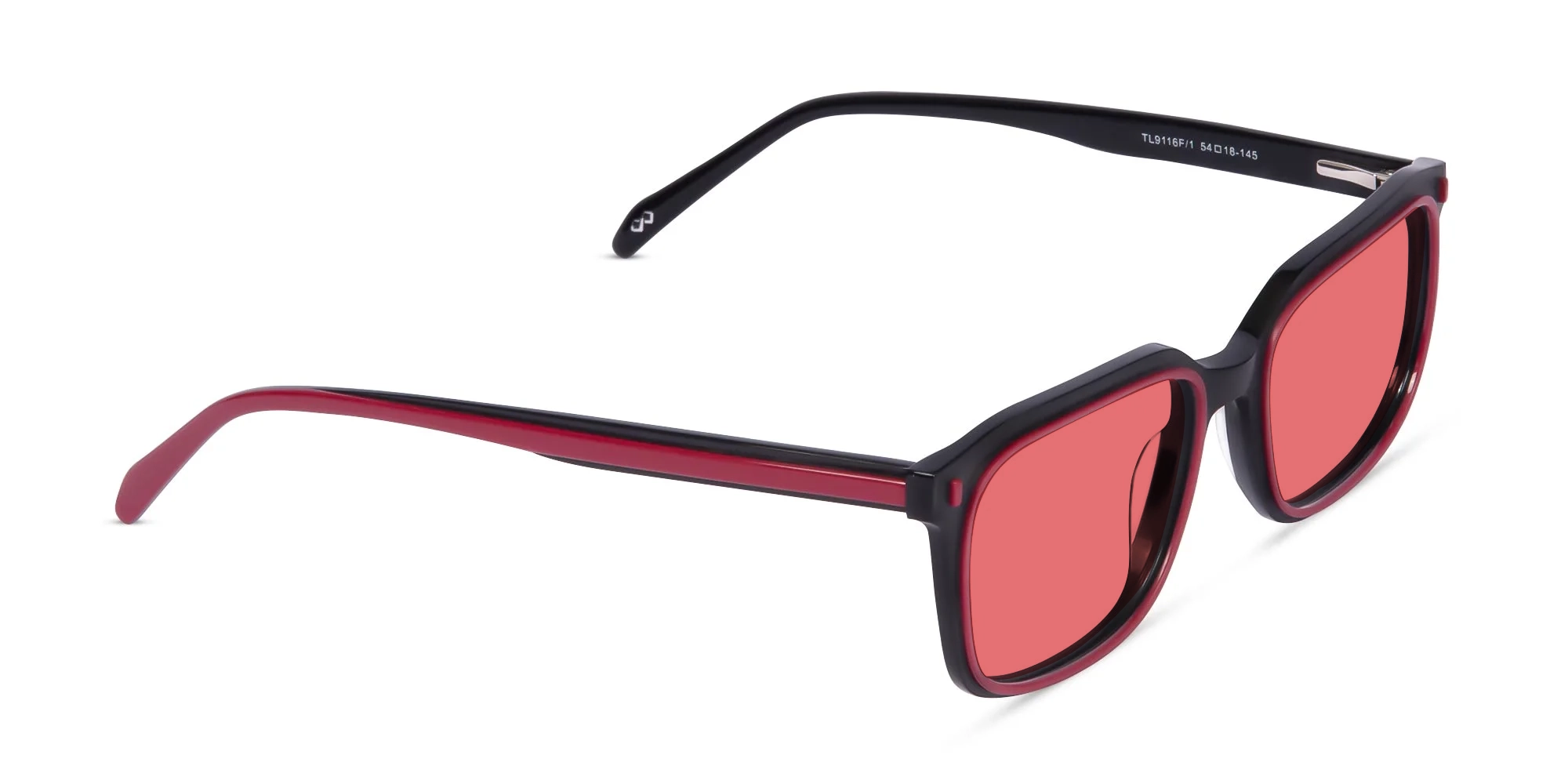 Red Rectangular Sunglasses-1