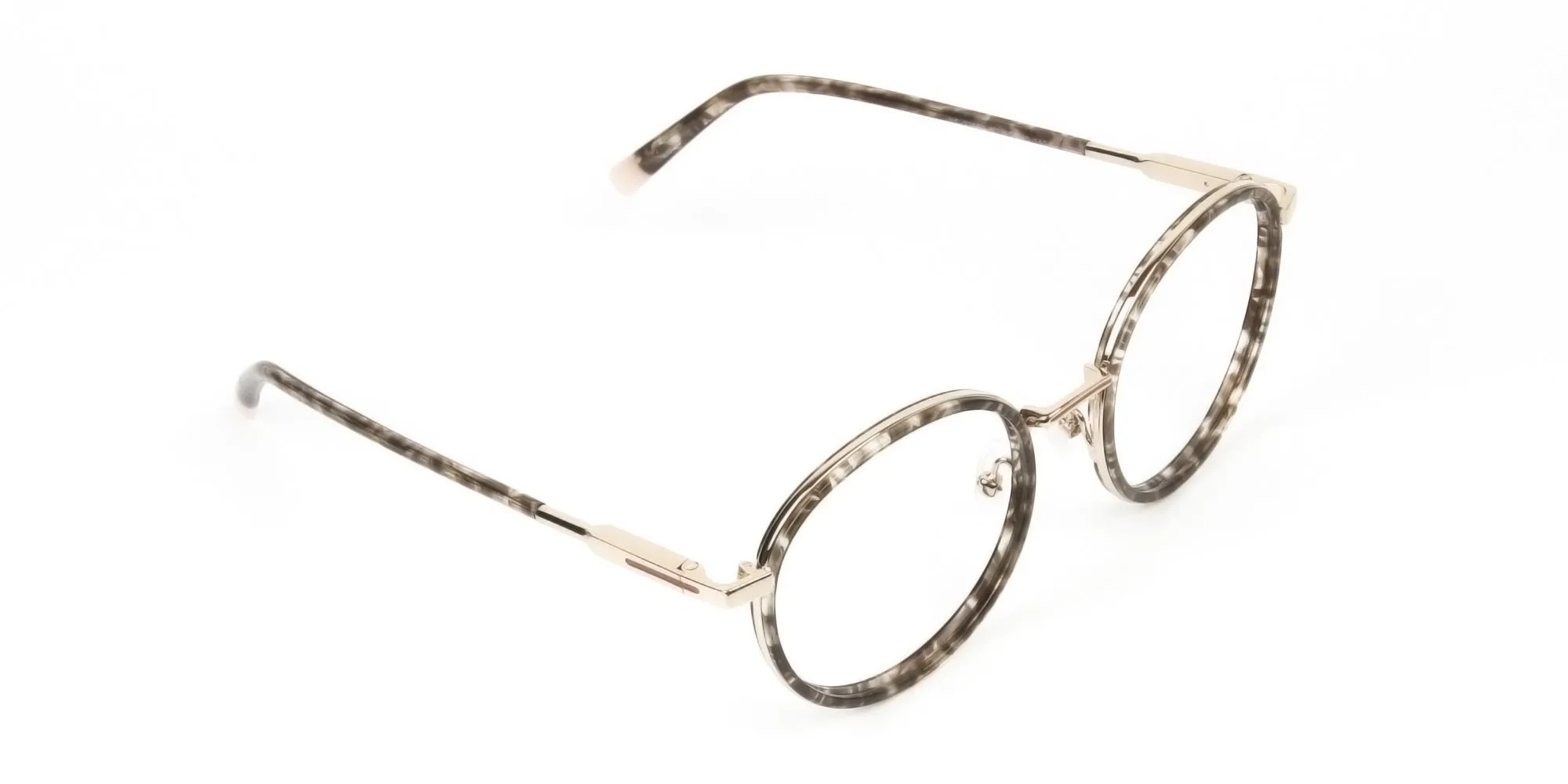 High Nose Bridge Glasses in Tortoiseshell Round Frame -1